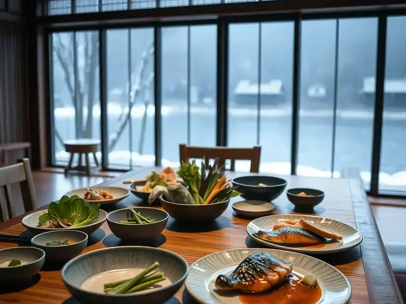 札幌・別荘での和食コース